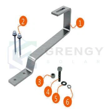 solar roof mount flat tile hook(001)
