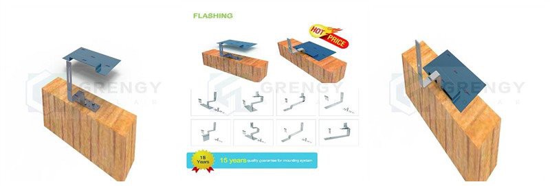 solar flashing for solar tile roof