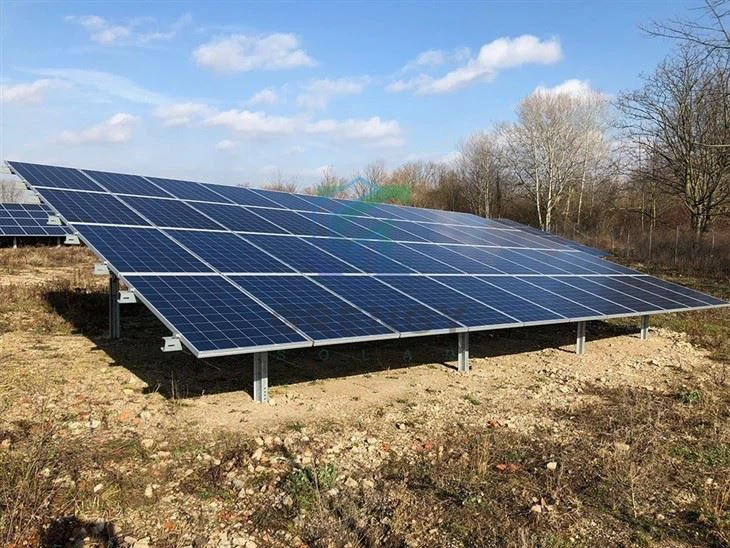 Double Post Ramming Pile Ground Mount Solar Mounting System